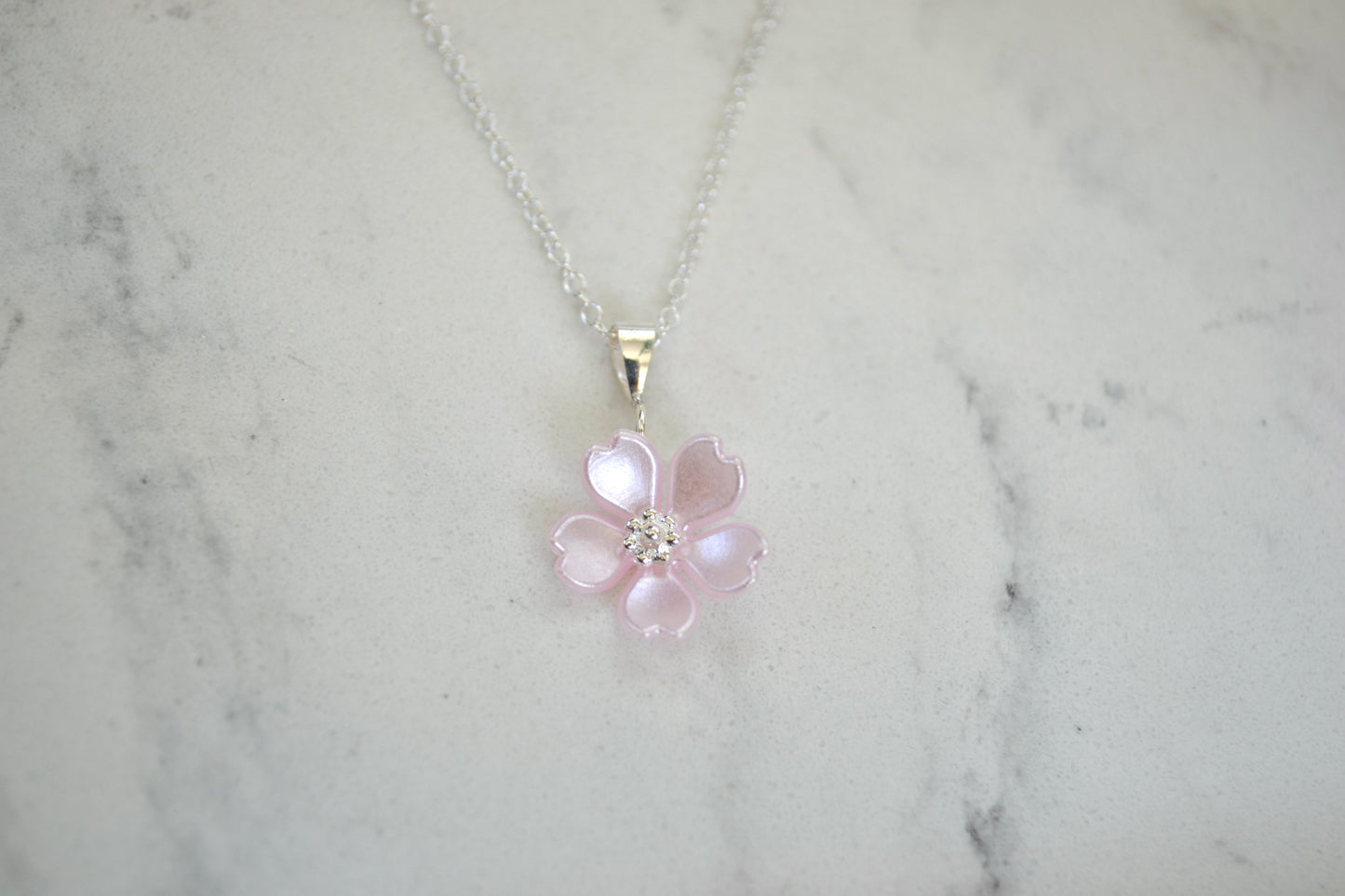 Pink Flower Necklace