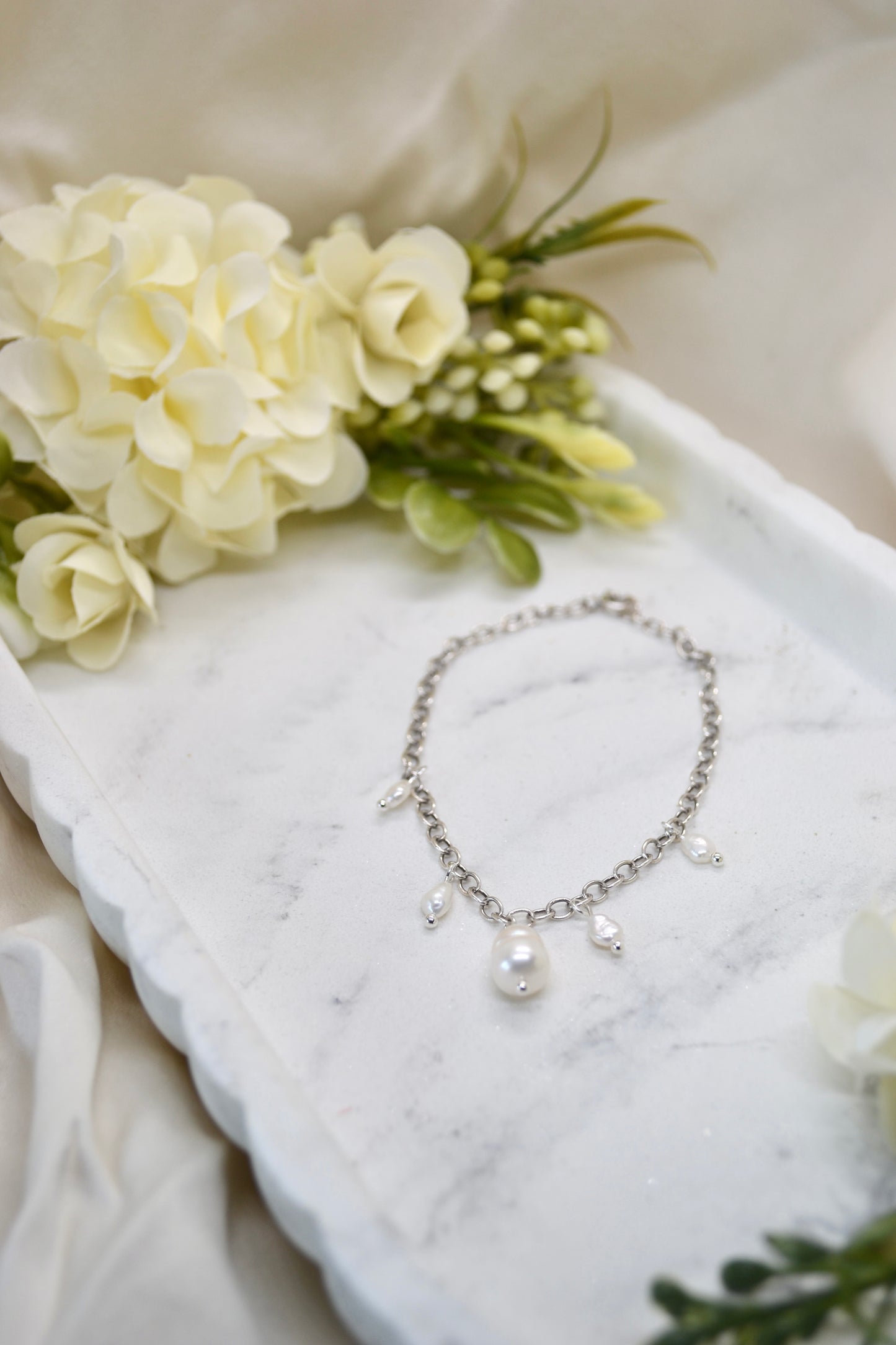 Pearl Charm Bracelet