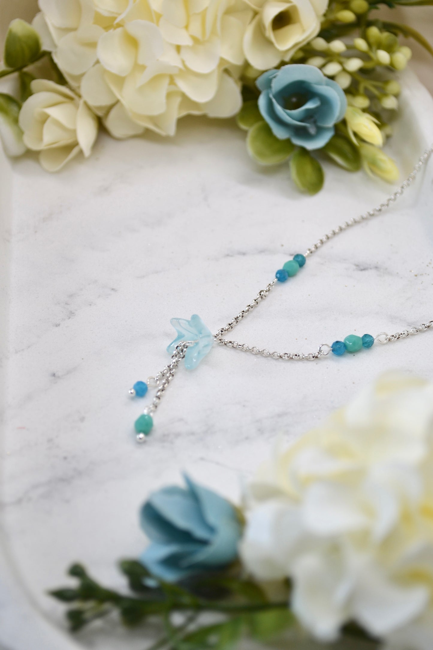 Bluebell and Apatite Necklace