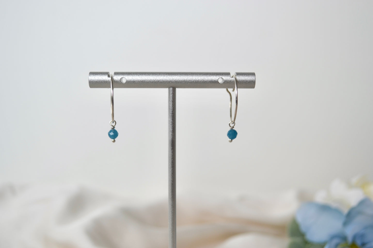 Apatite Hoop Earrings