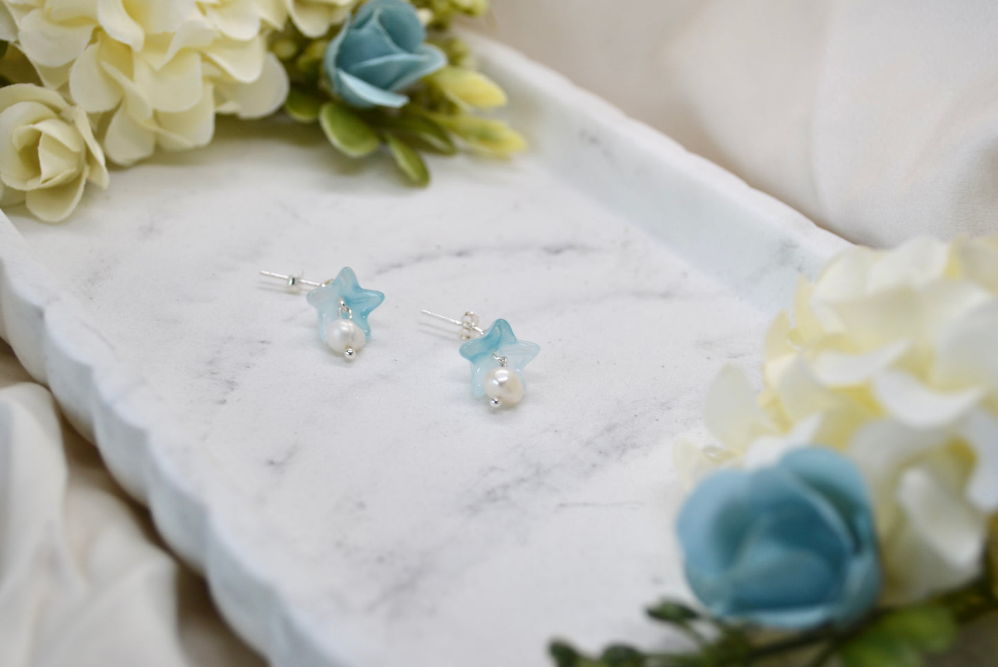 Pearl Bell Flower Earrings