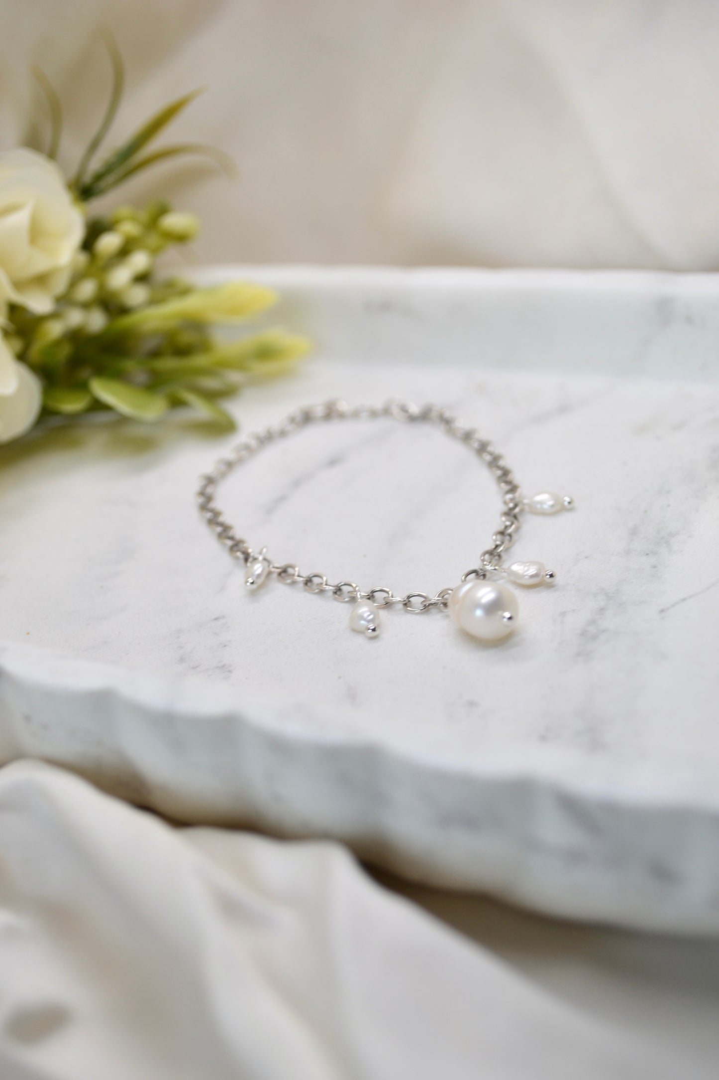 Pearl Charm Bracelet