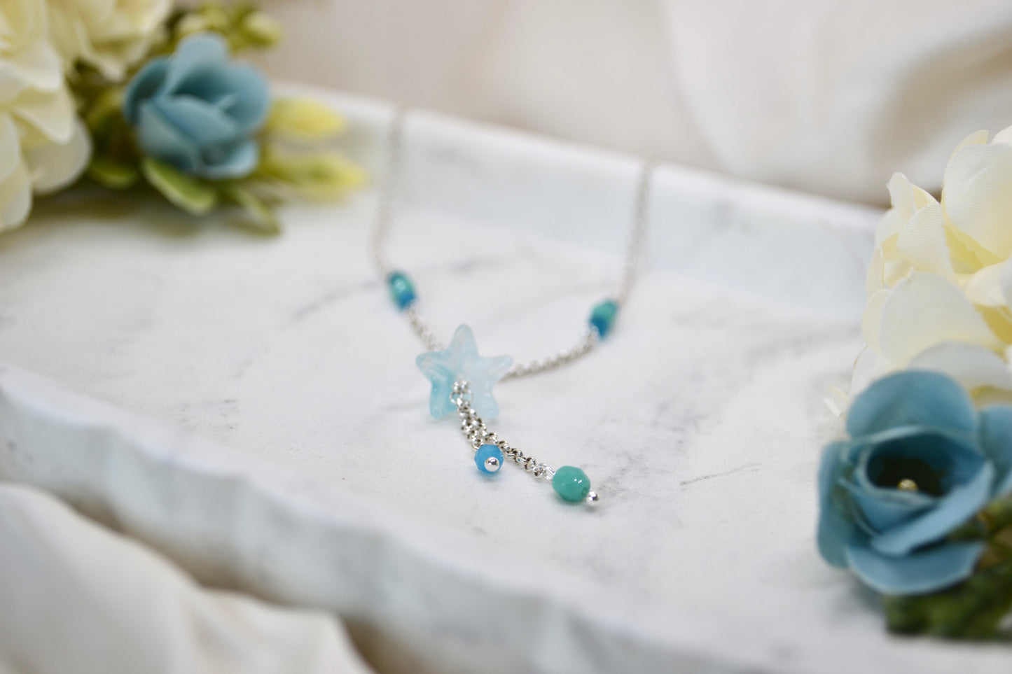 Bluebell and Apatite Necklace