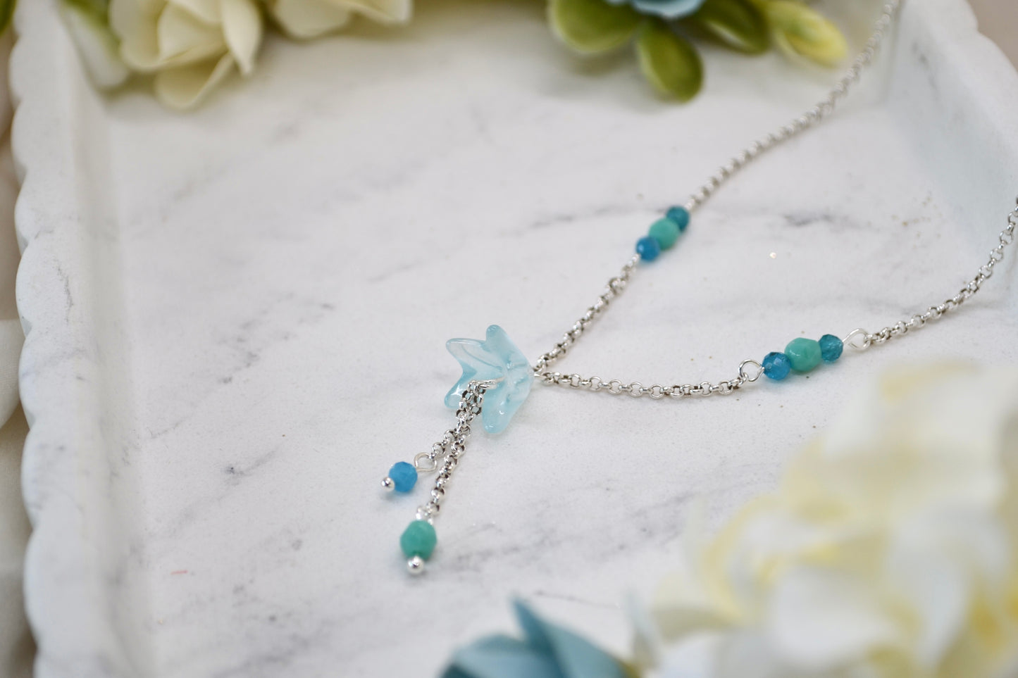 Bluebell and Apatite Necklace