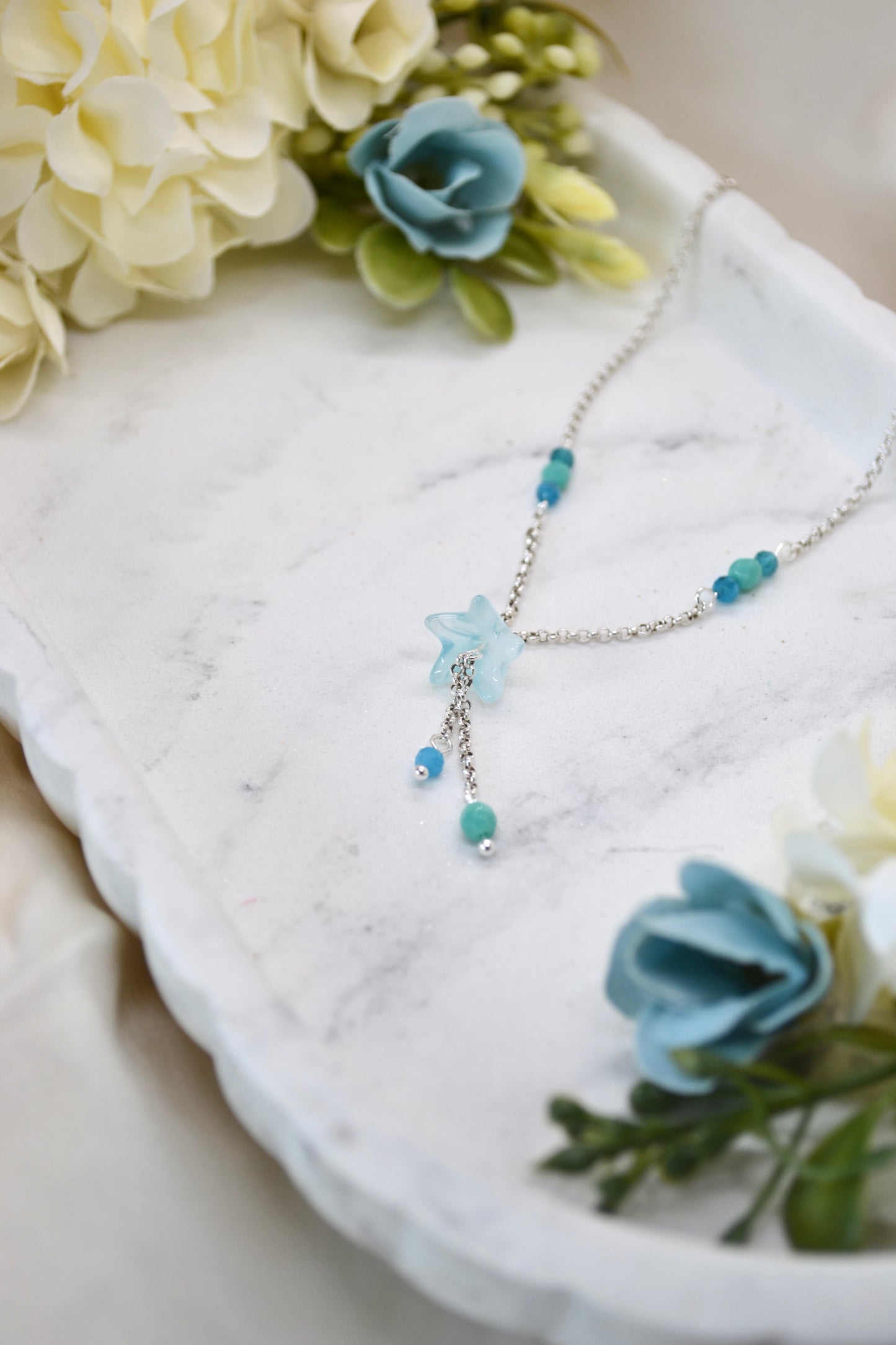 Bluebell and Apatite Necklace