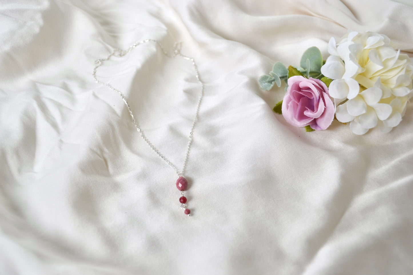 Rhodochrosite & Red Chalcedony Necklace