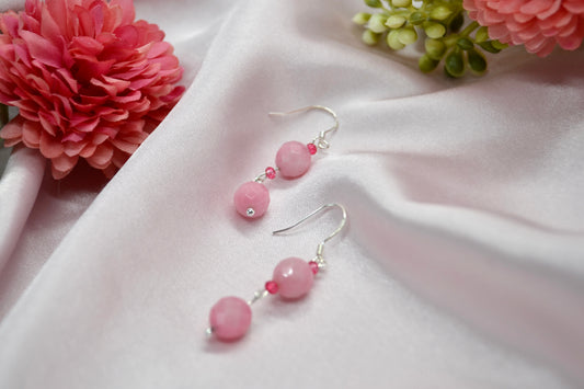 Pink Bead Earrings
