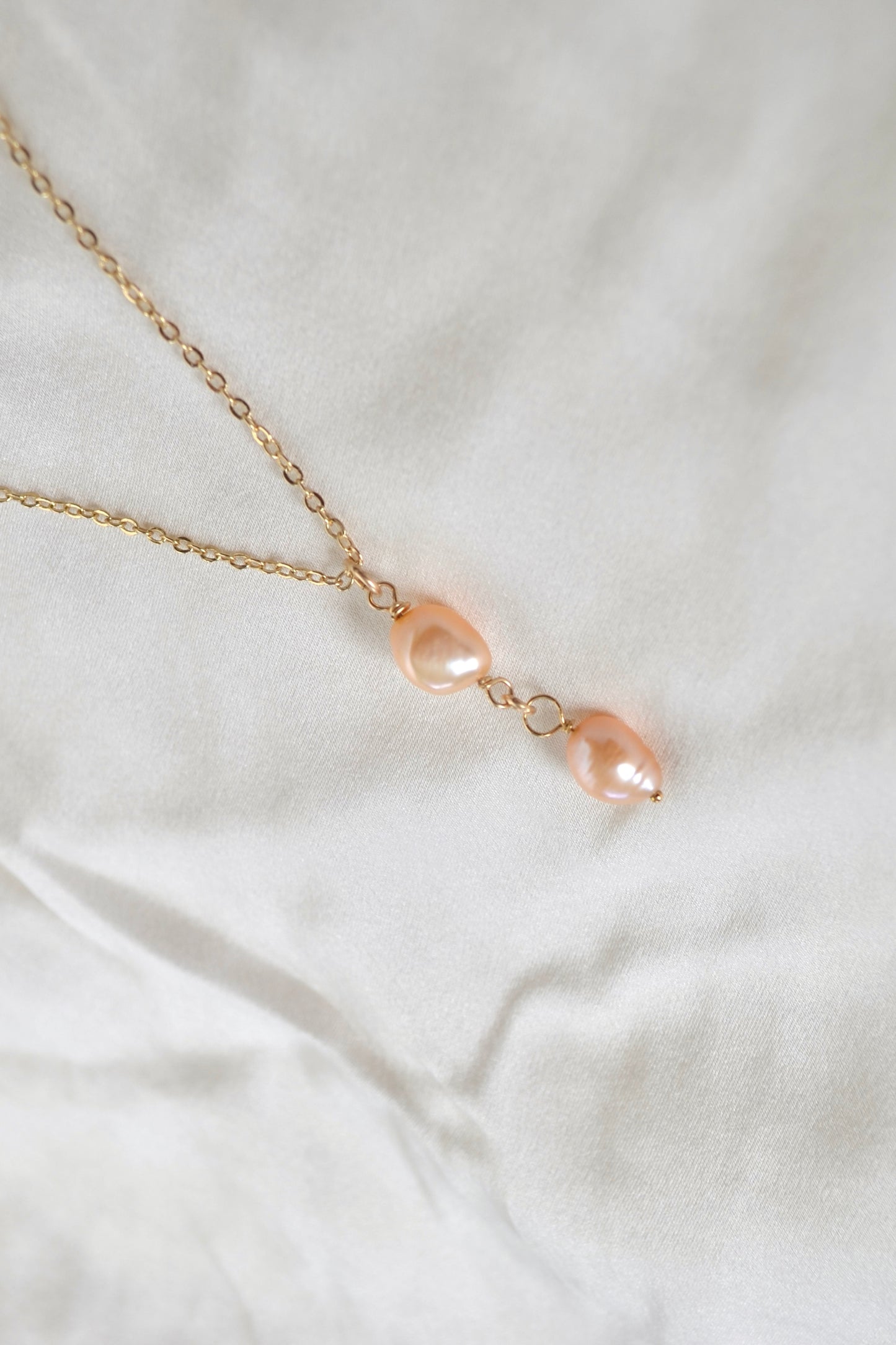Champagne Pearl Duo Necklace