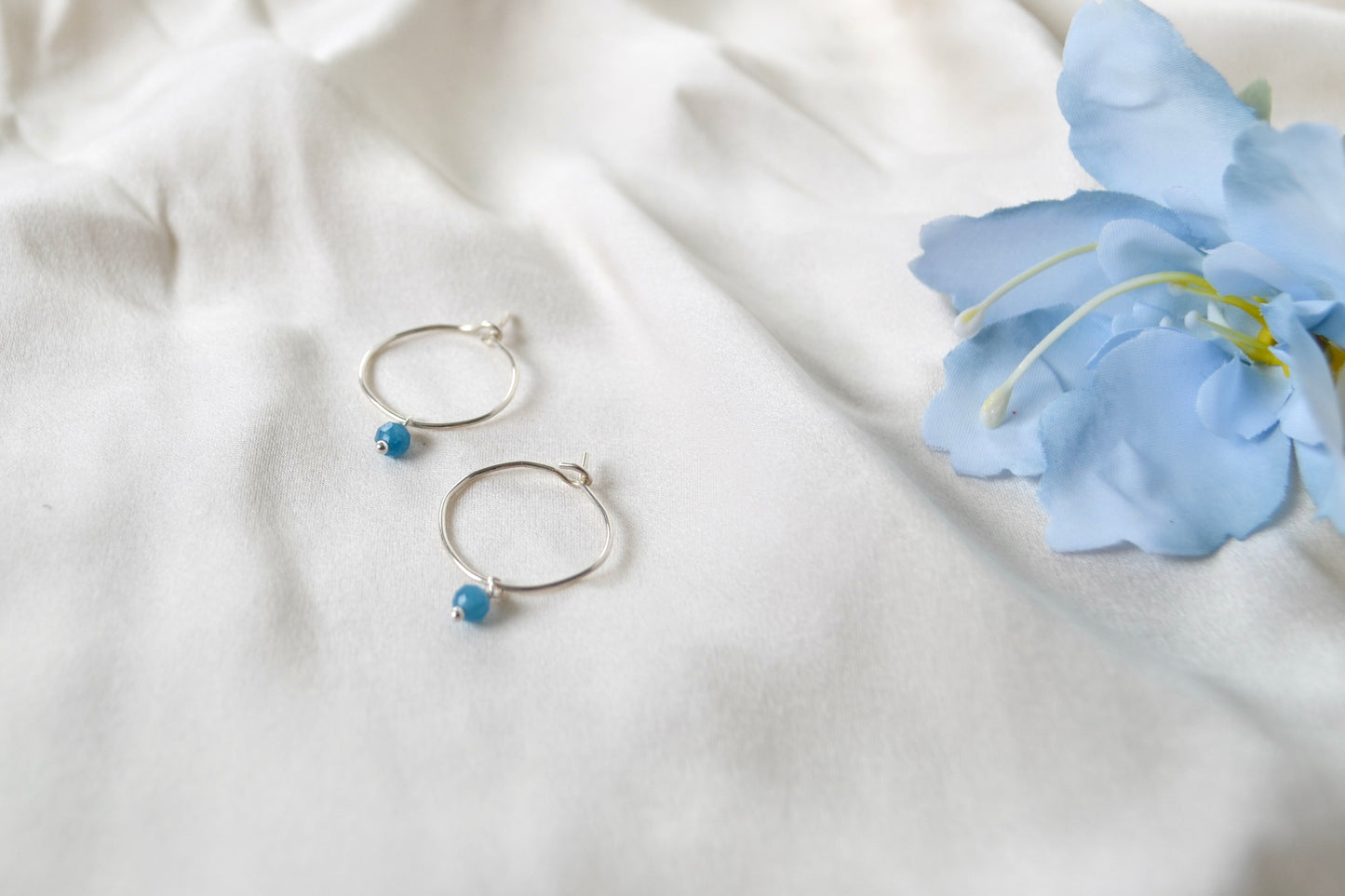 Apatite Hoop Earrings
