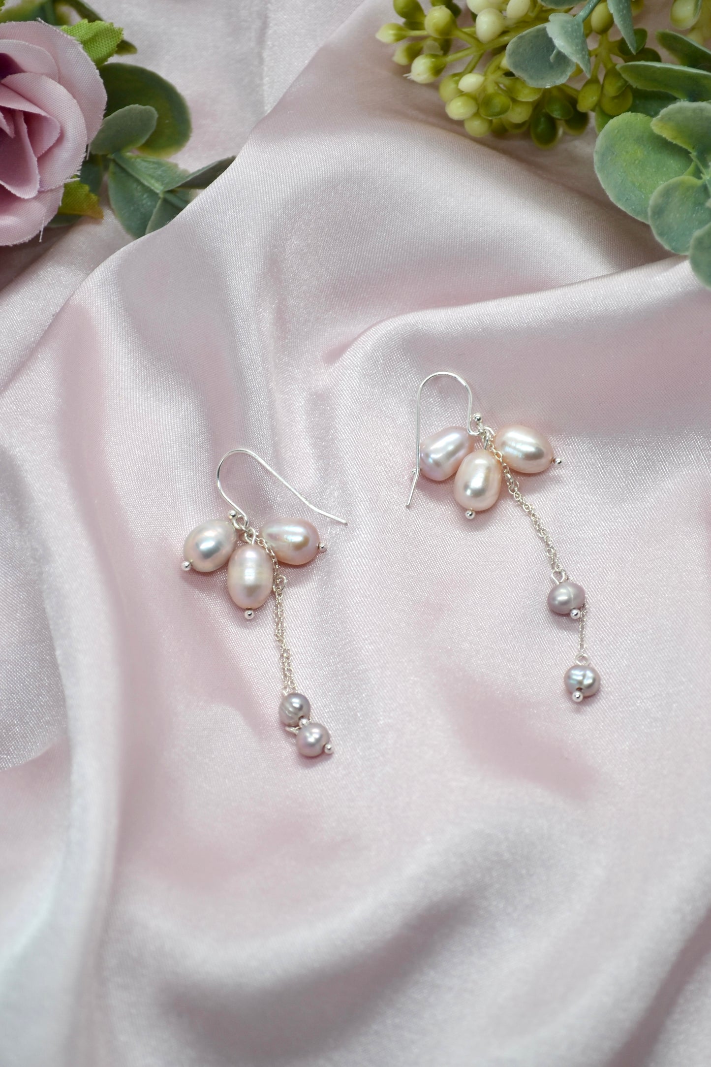 Pearl Cluster Earrings