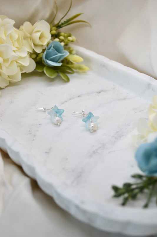 Pearl Bell Flower Earrings