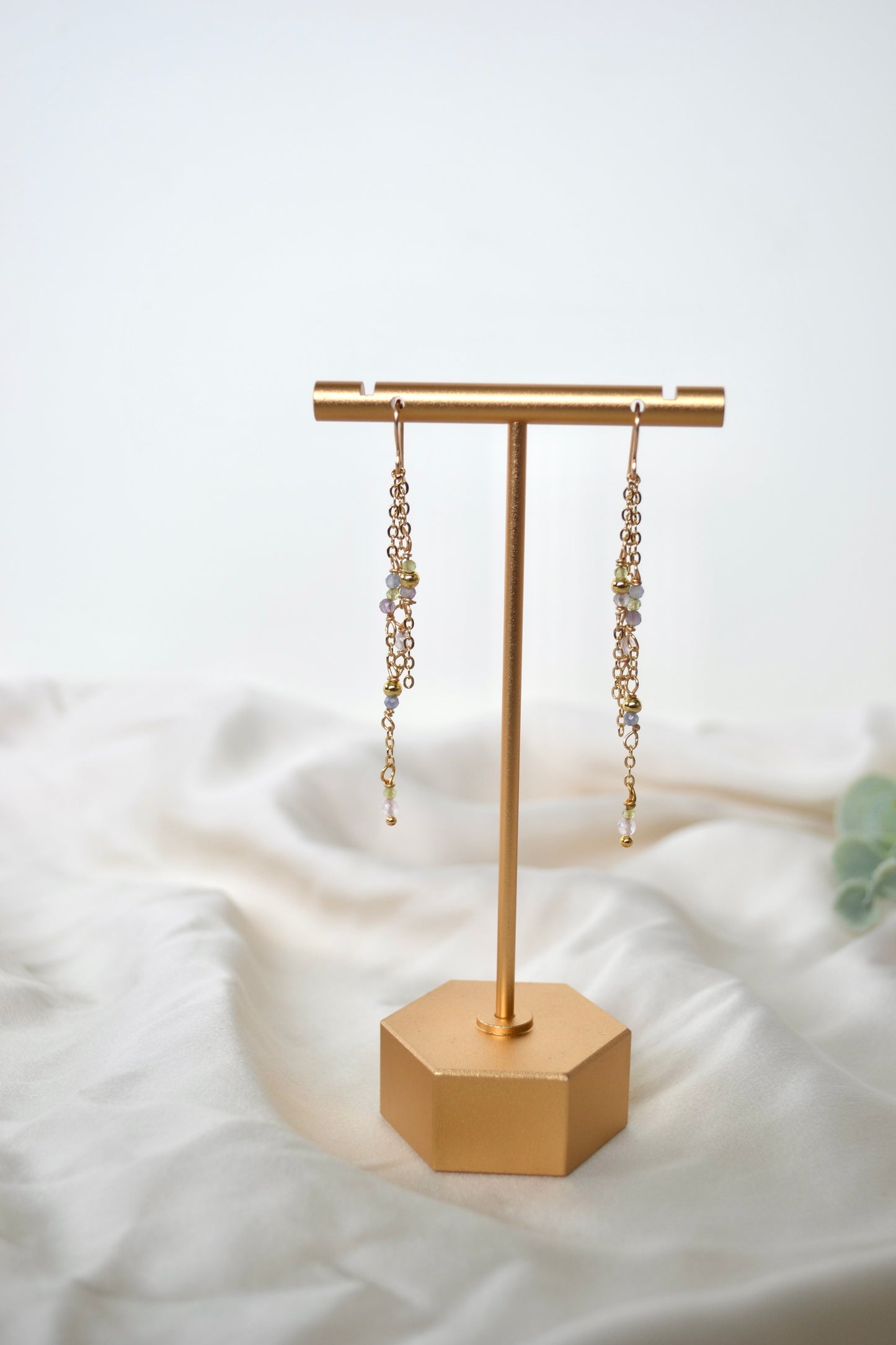 Dangly Gemstone Earrings