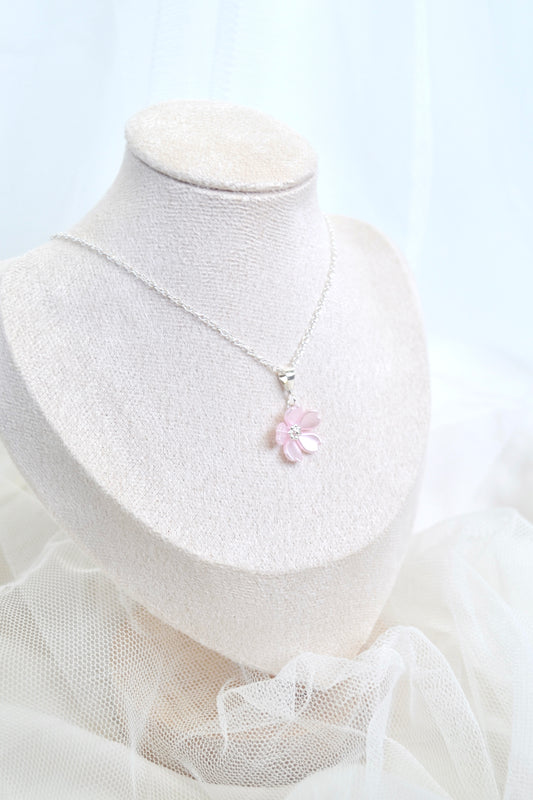 Pink Flower Necklace