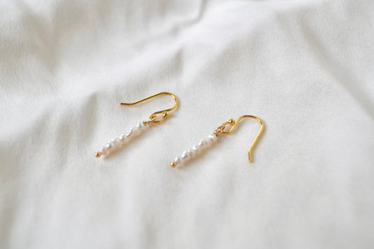 Delicate Organic Pearl Earrings