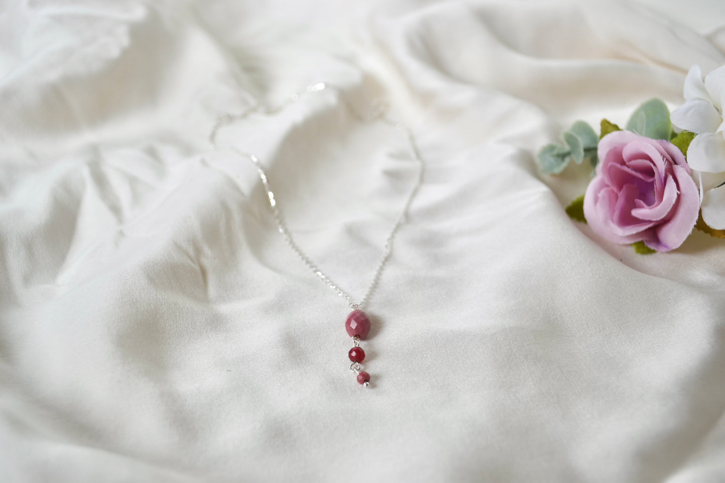 Rhodochrosite & Red Chalcedony Necklace