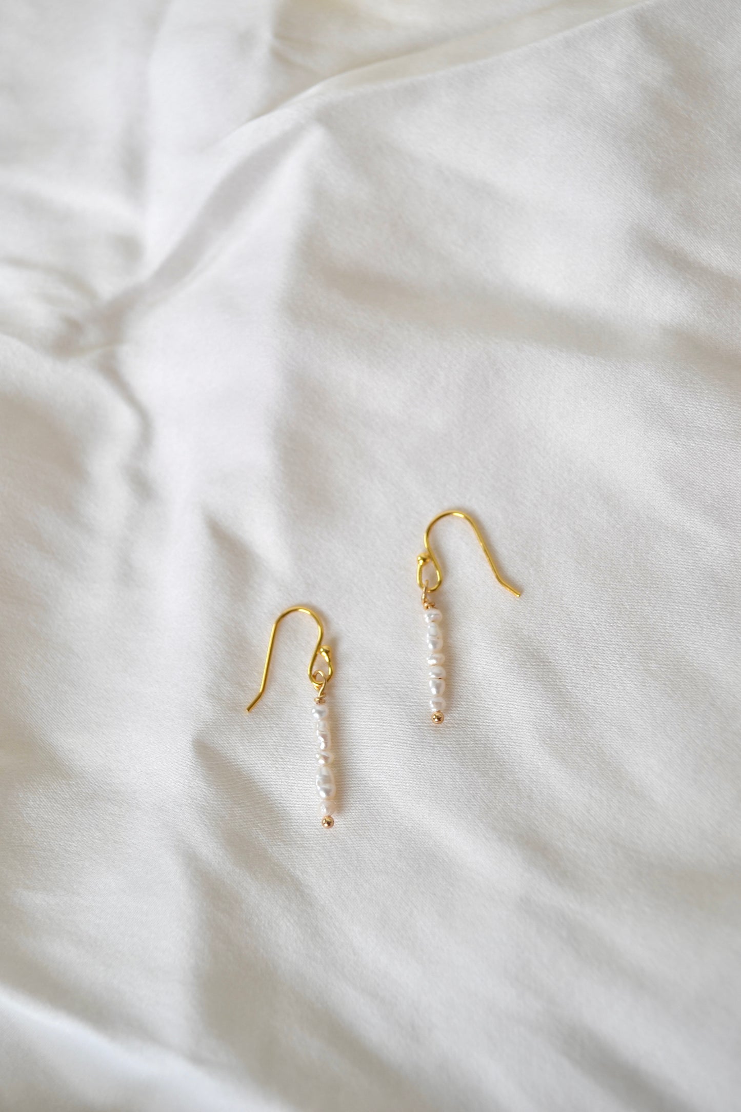 Delicate Organic Pearl Earrings