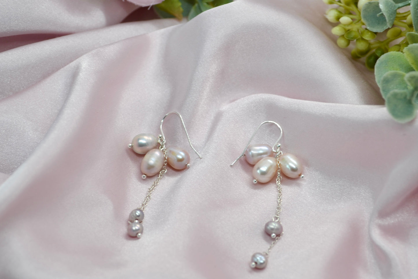 Pearl Cluster Earrings