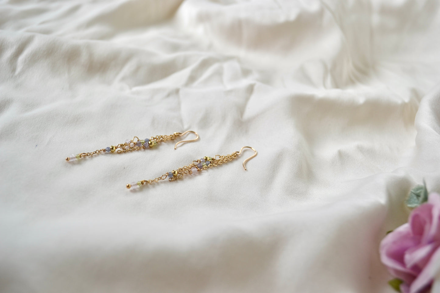 Dangly Gemstone Earrings