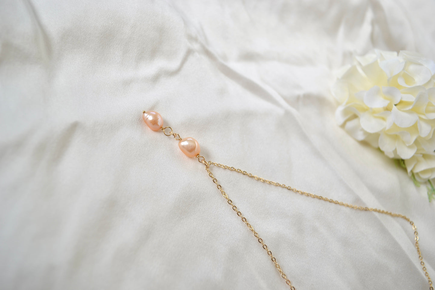 Champagne Pearl Duo Necklace