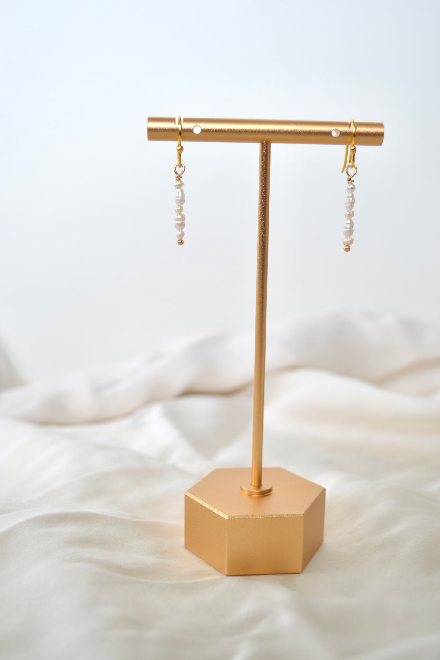 Delicate Organic Pearl Earrings