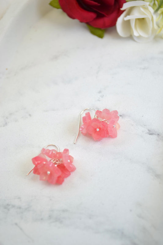 Rosy Hydrangea Earrings