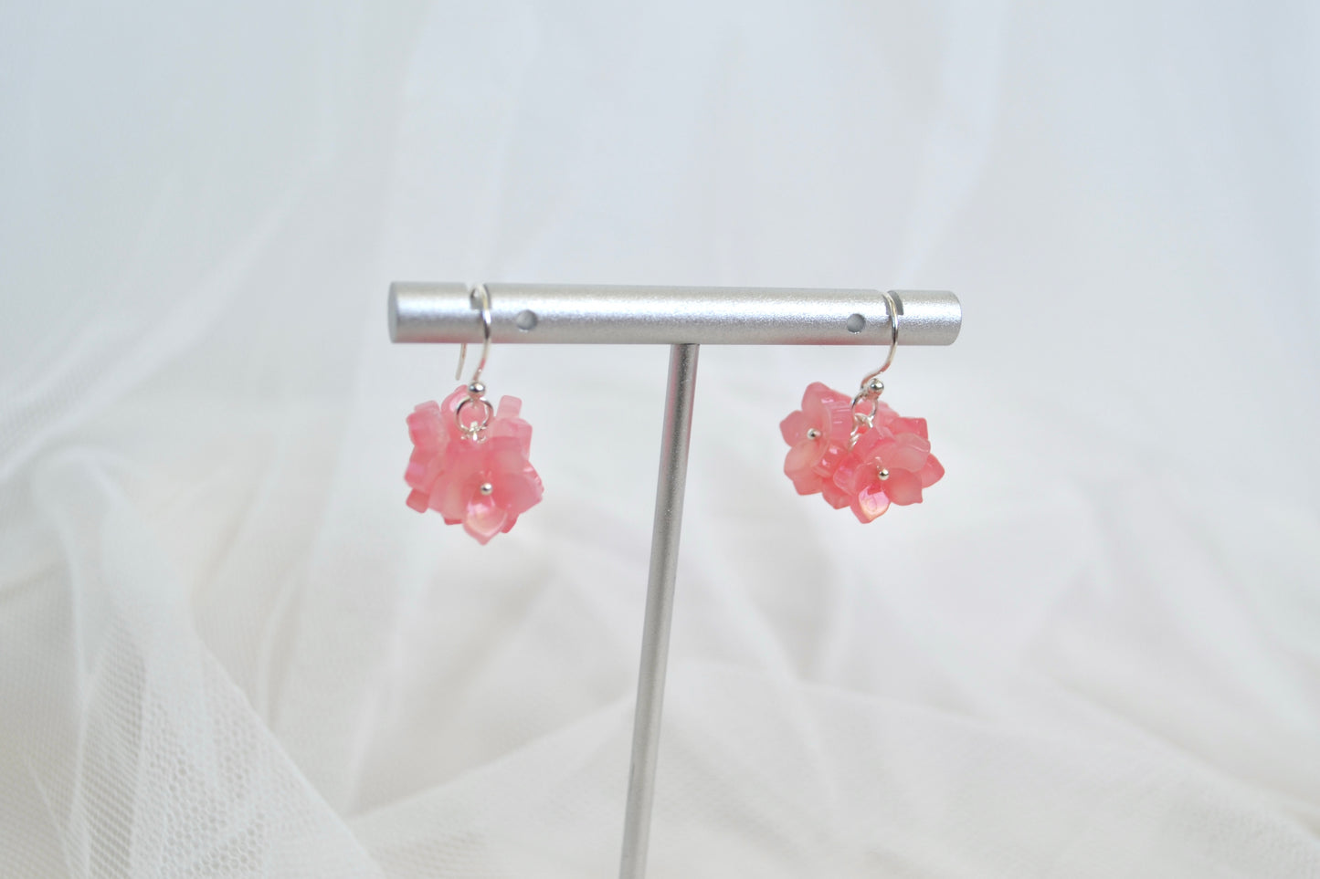 Rosy Hydrangea Earrings