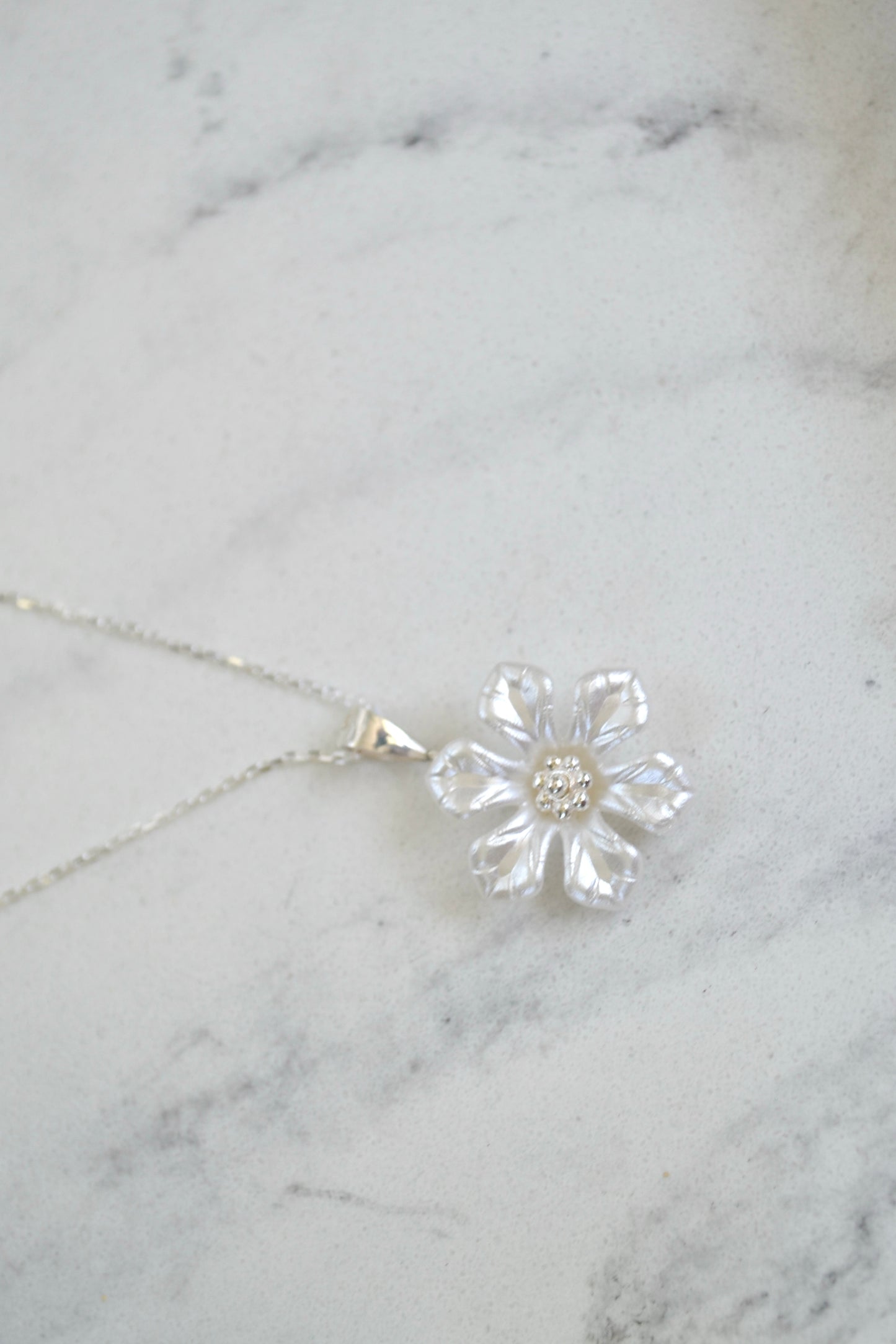 White Flower Necklace