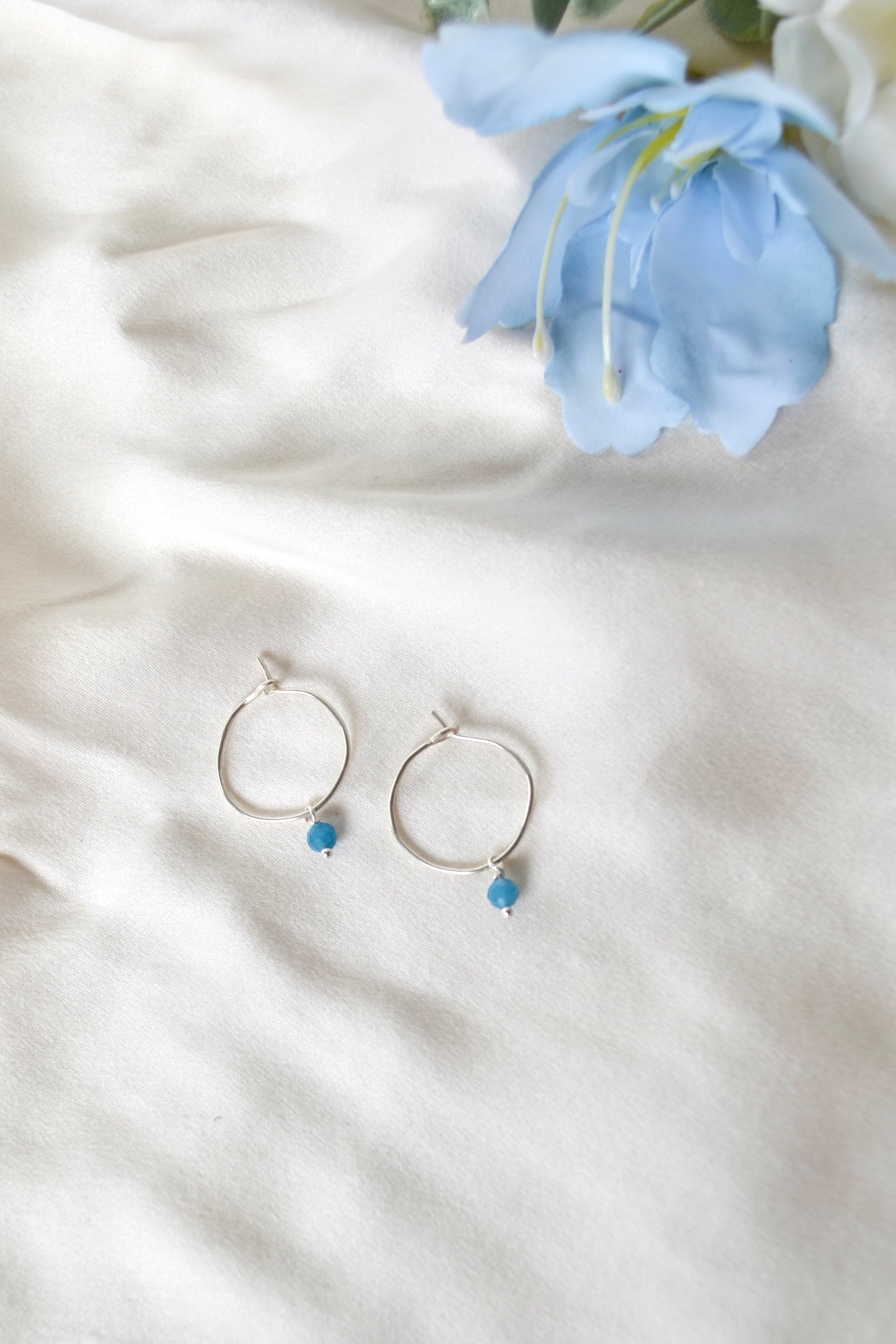 Apatite Hoop Earrings