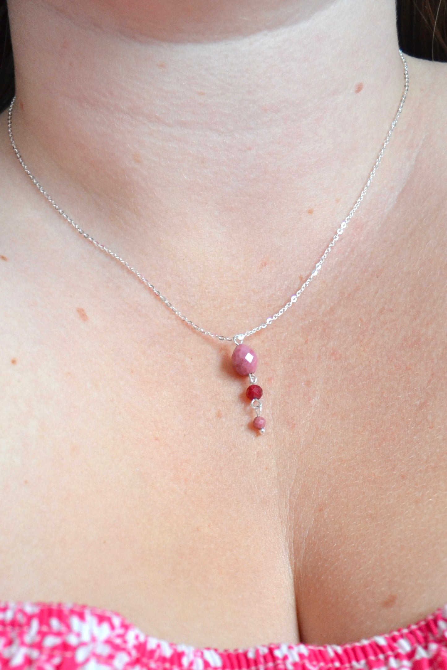 Rhodochrosite & Red Chalcedony Necklace