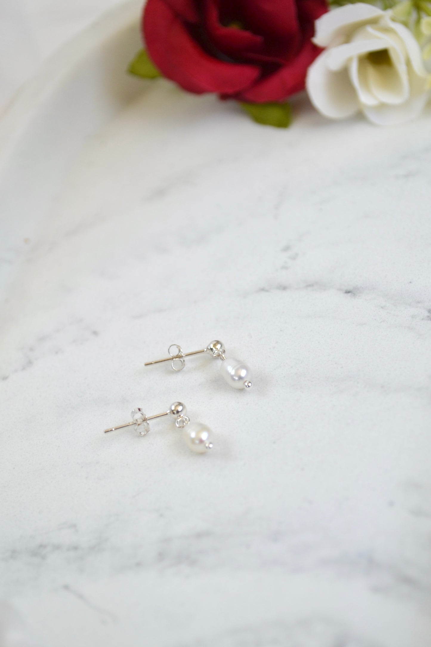 Delicate Pearl Studs