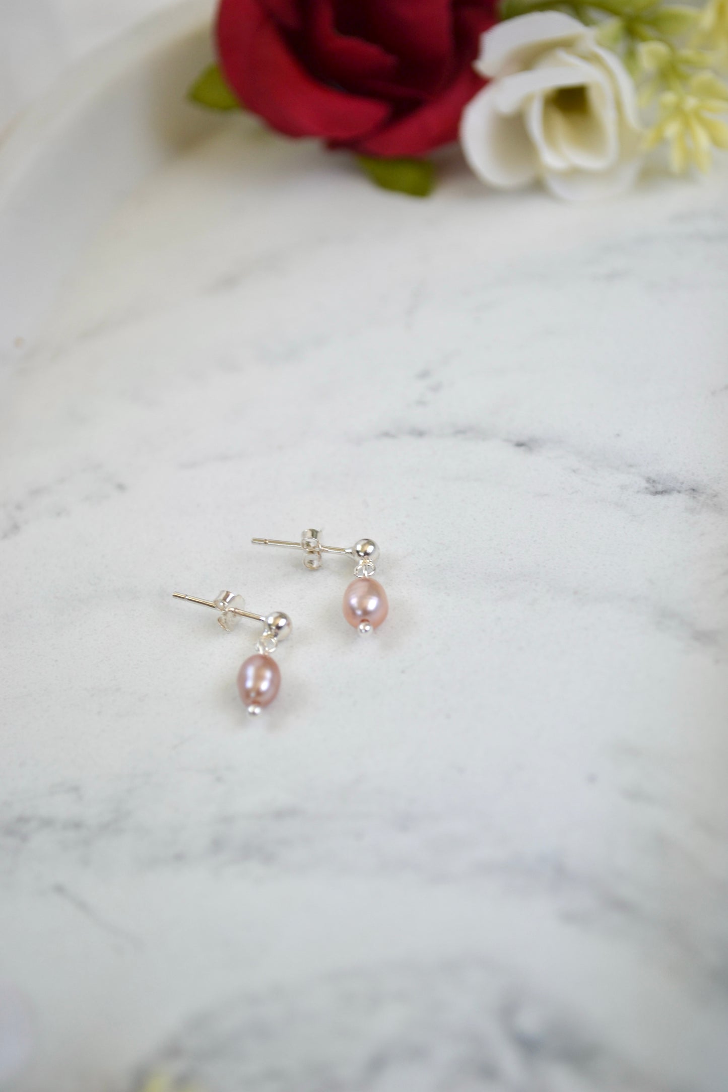 Delicate Pearl Studs