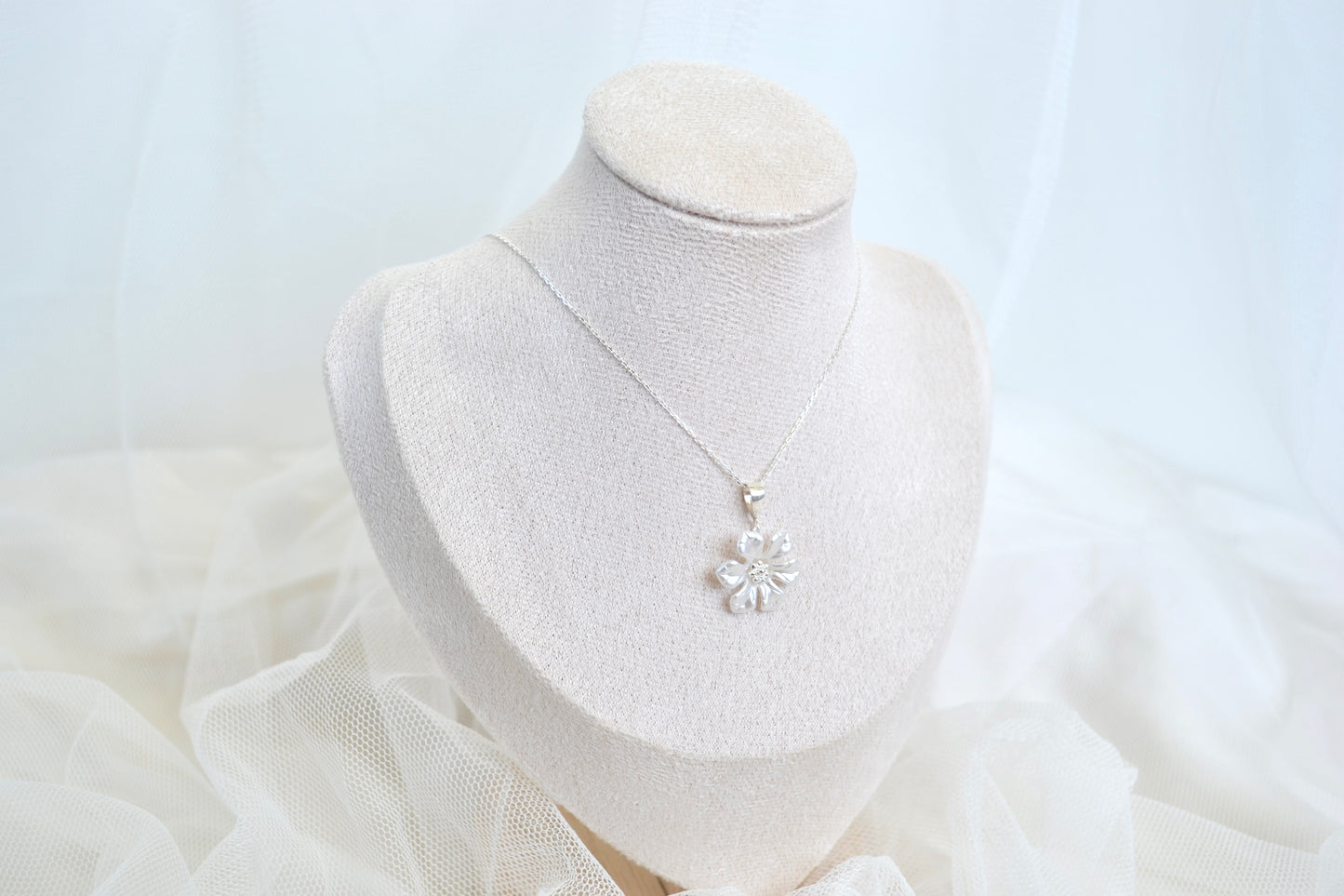 White Flower Necklace