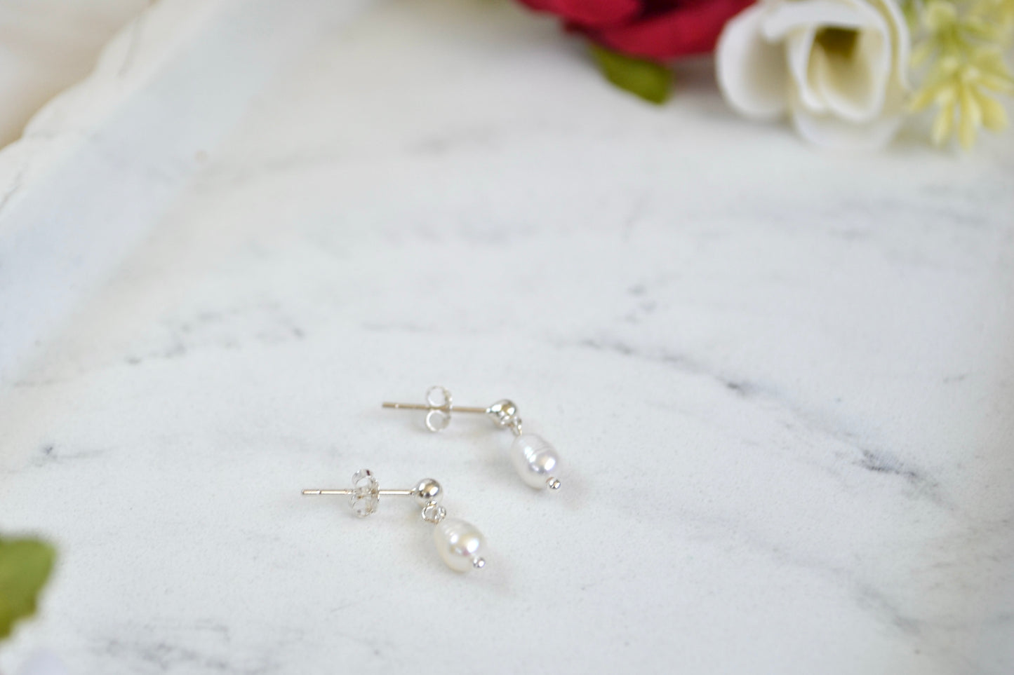 Delicate Pearl Studs