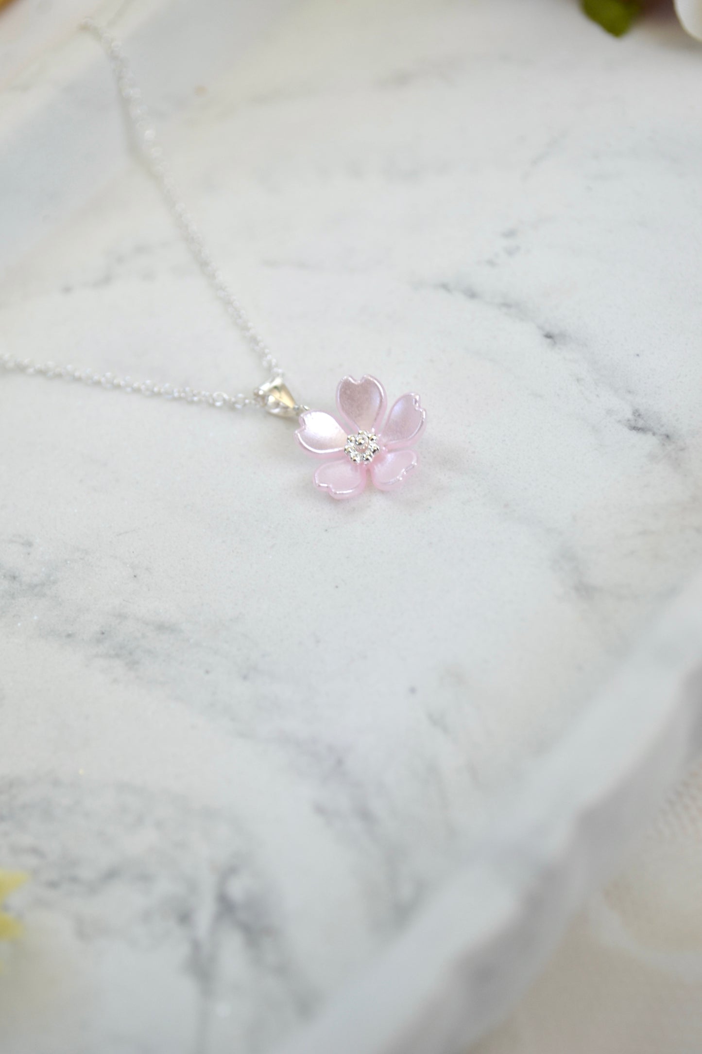 Pink Flower Necklace
