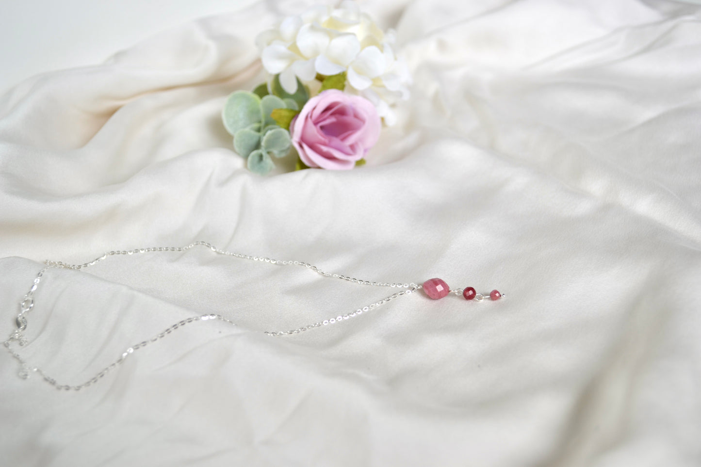 Rhodochrosite & Red Chalcedony Necklace