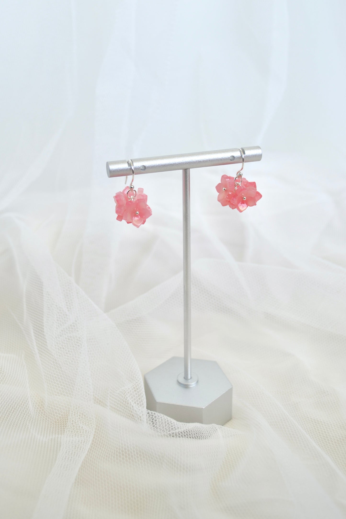 Rosy Hydrangea Earrings