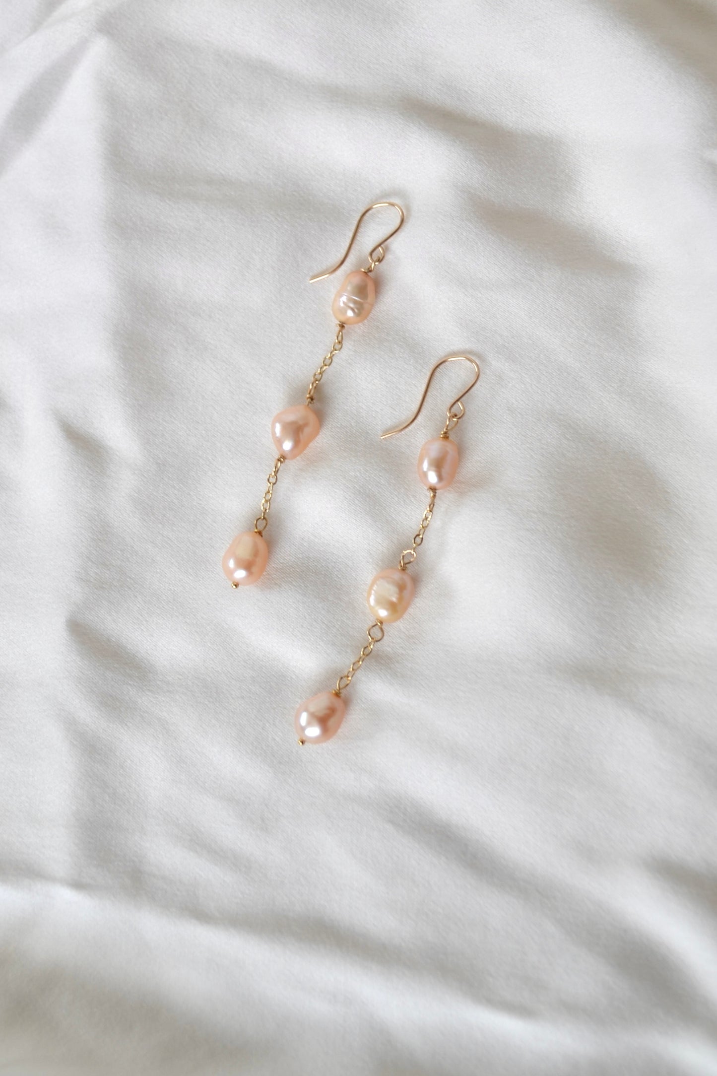 Golden Champagne Pearl Earrings