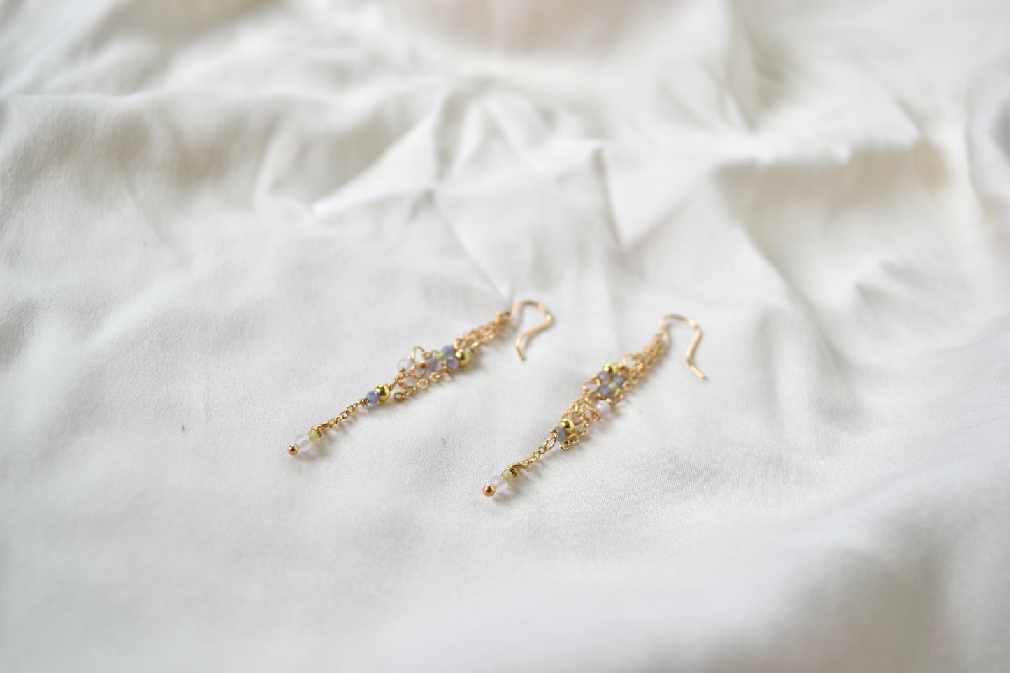 Dangly Gemstone Earrings