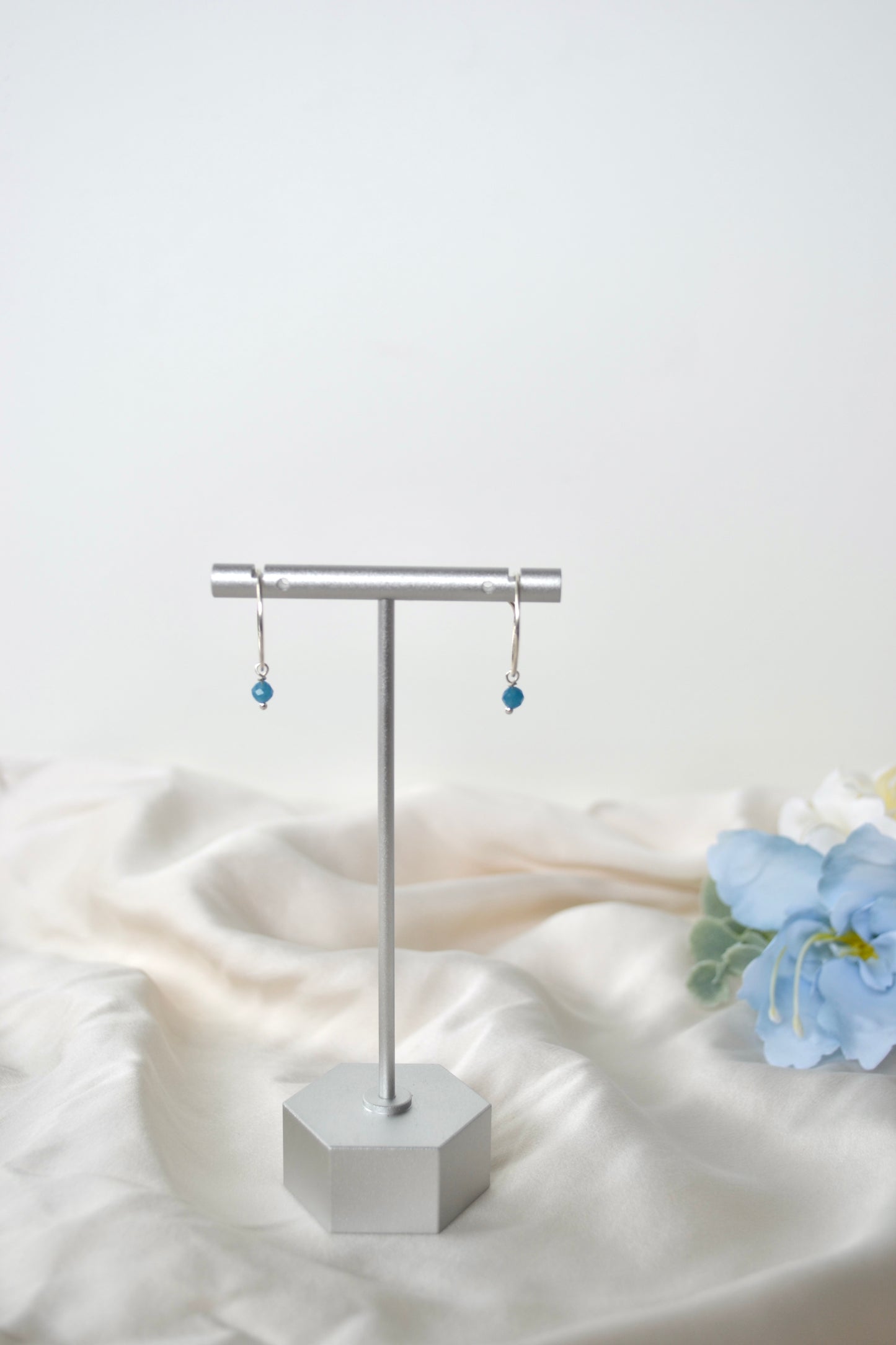 Apatite Hoop Earrings