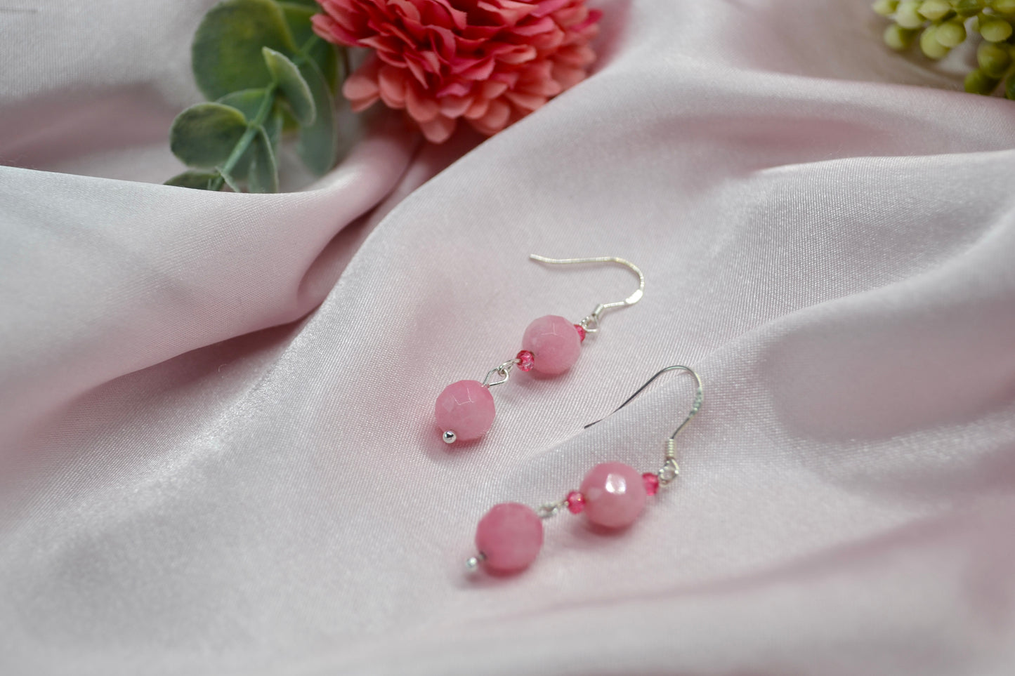 Pink Bead Earrings