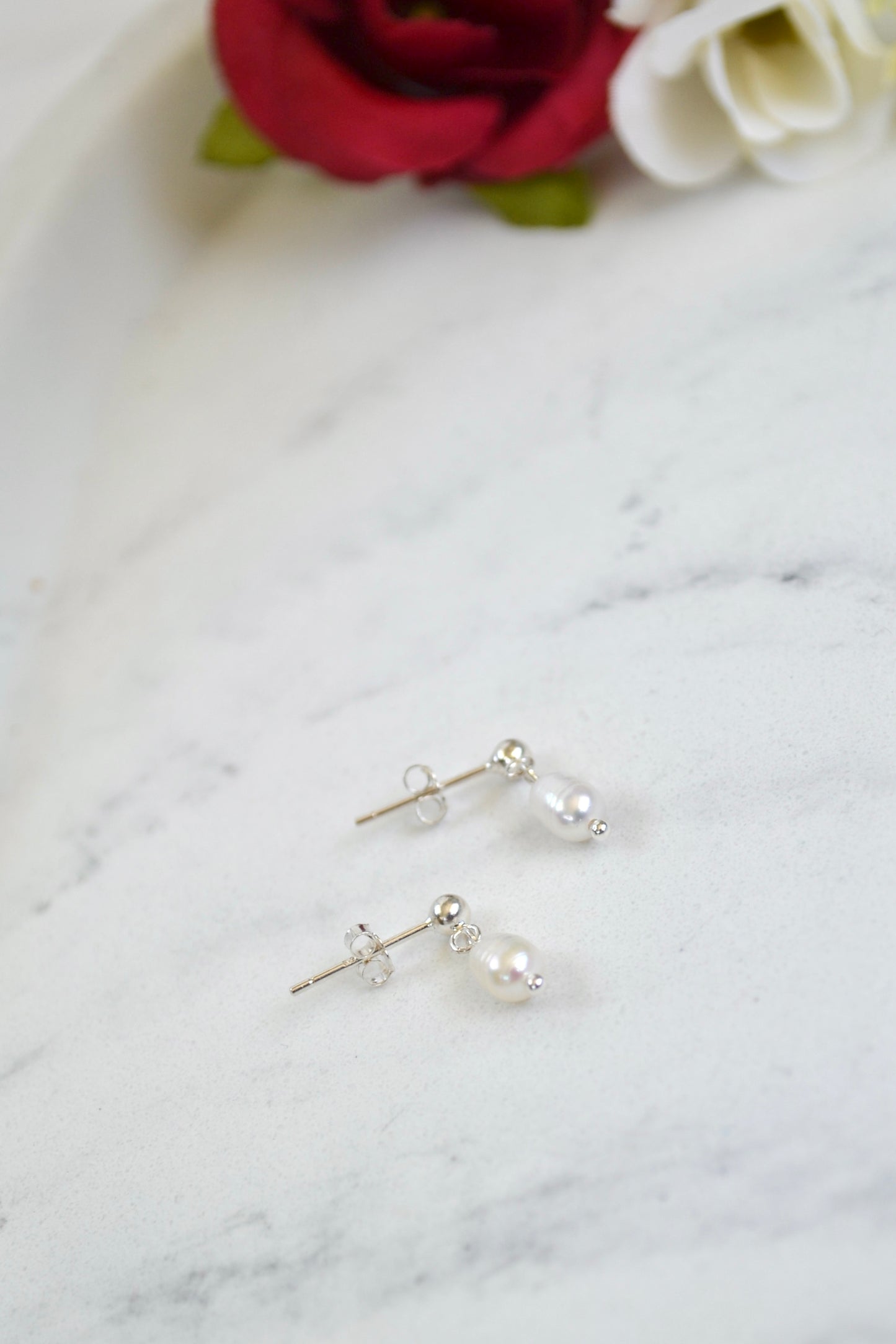 Delicate Pearl Studs