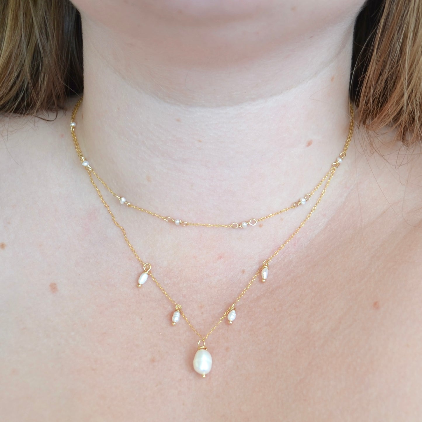 Delicate Pearl Choker Necklace