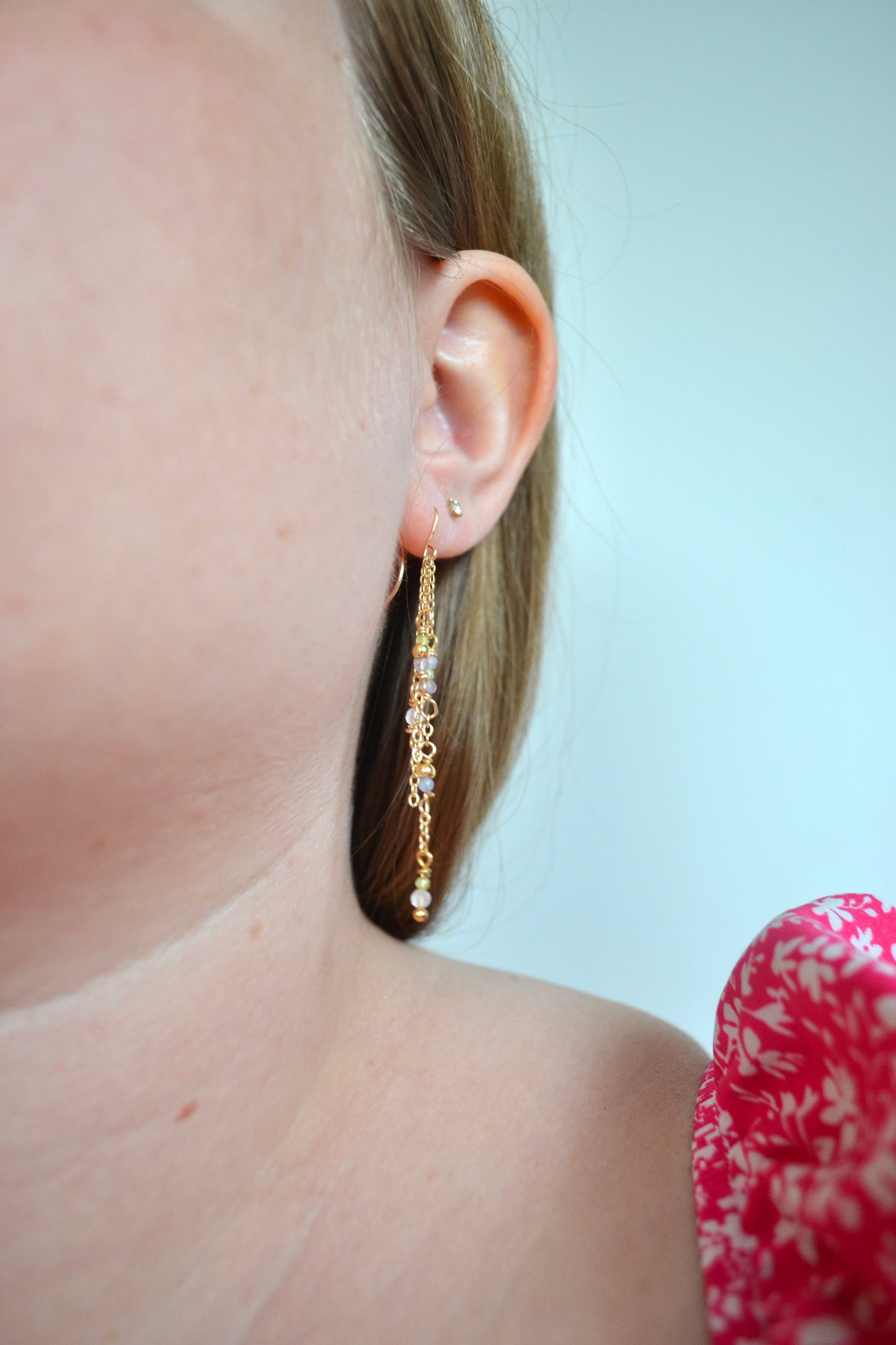 Dangly Gemstone Earrings