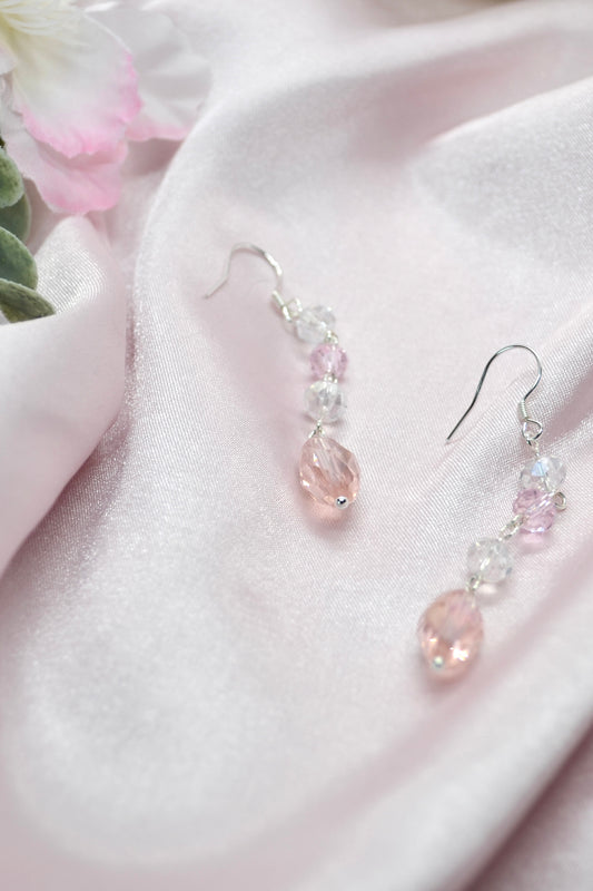 Pink Sparkle Drop Earrings